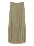 Ba&Sh metallic-dot ruffled skirt - Green