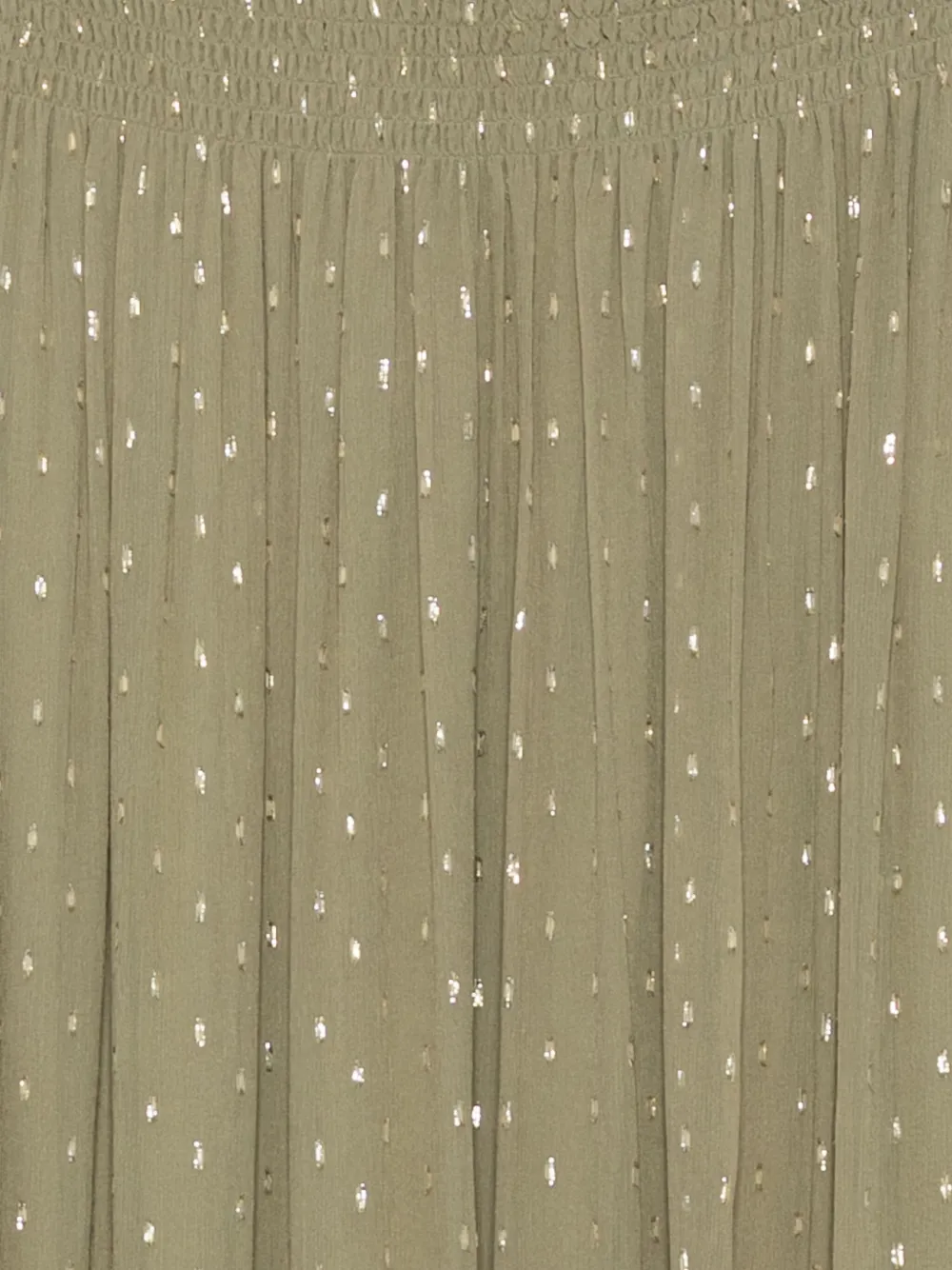 Ba&Sh Rok met metallic stippen en ruches Groen