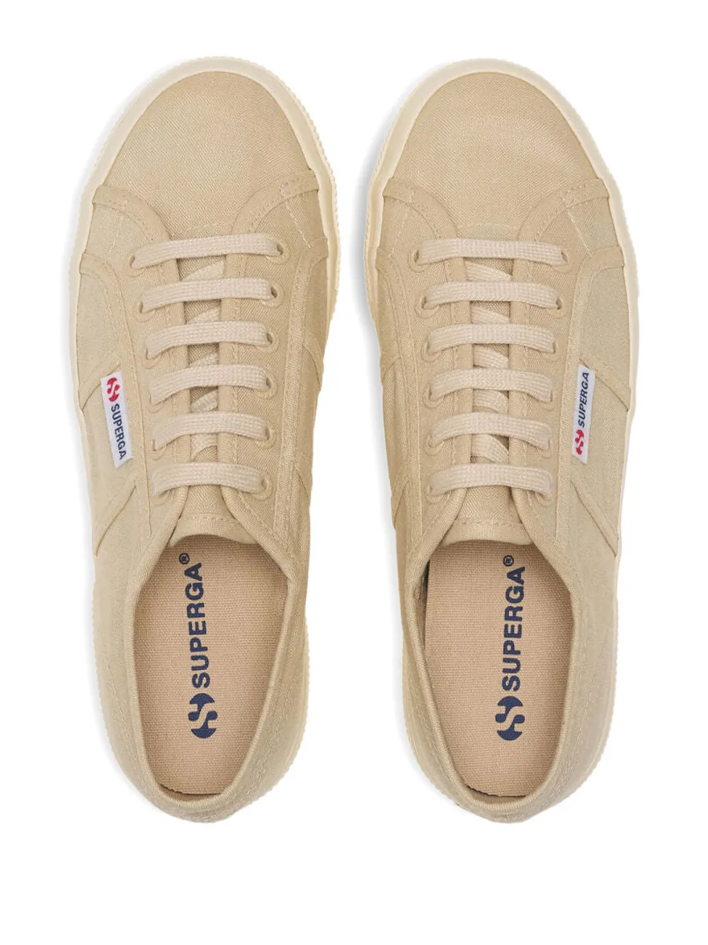 Superga Platform Lace-up Sneakers In Neutral