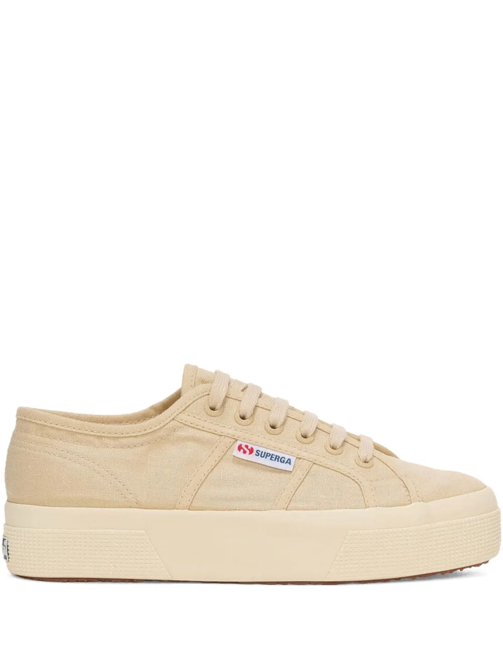 Superga Platform Lace-up Sneakers In Neutral