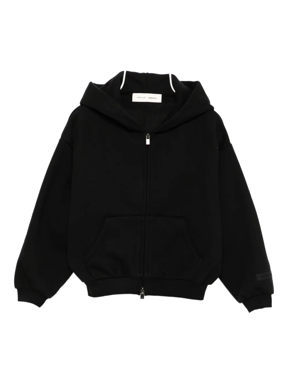 Essentials Kids' Embossed-logo Hoodie In Black