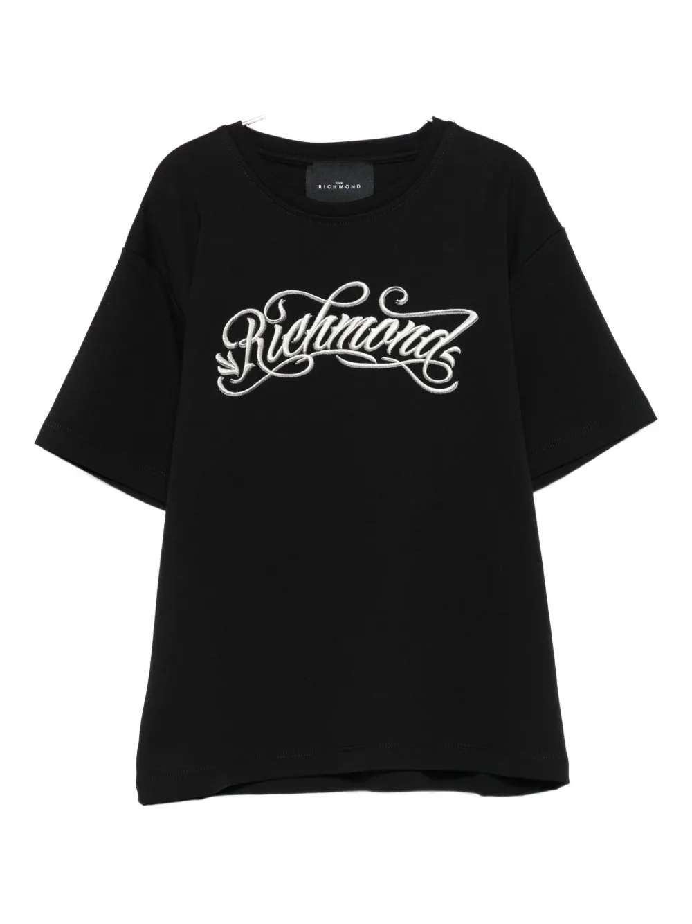John Richmond Junior Embroidered-script T-shirt In Black