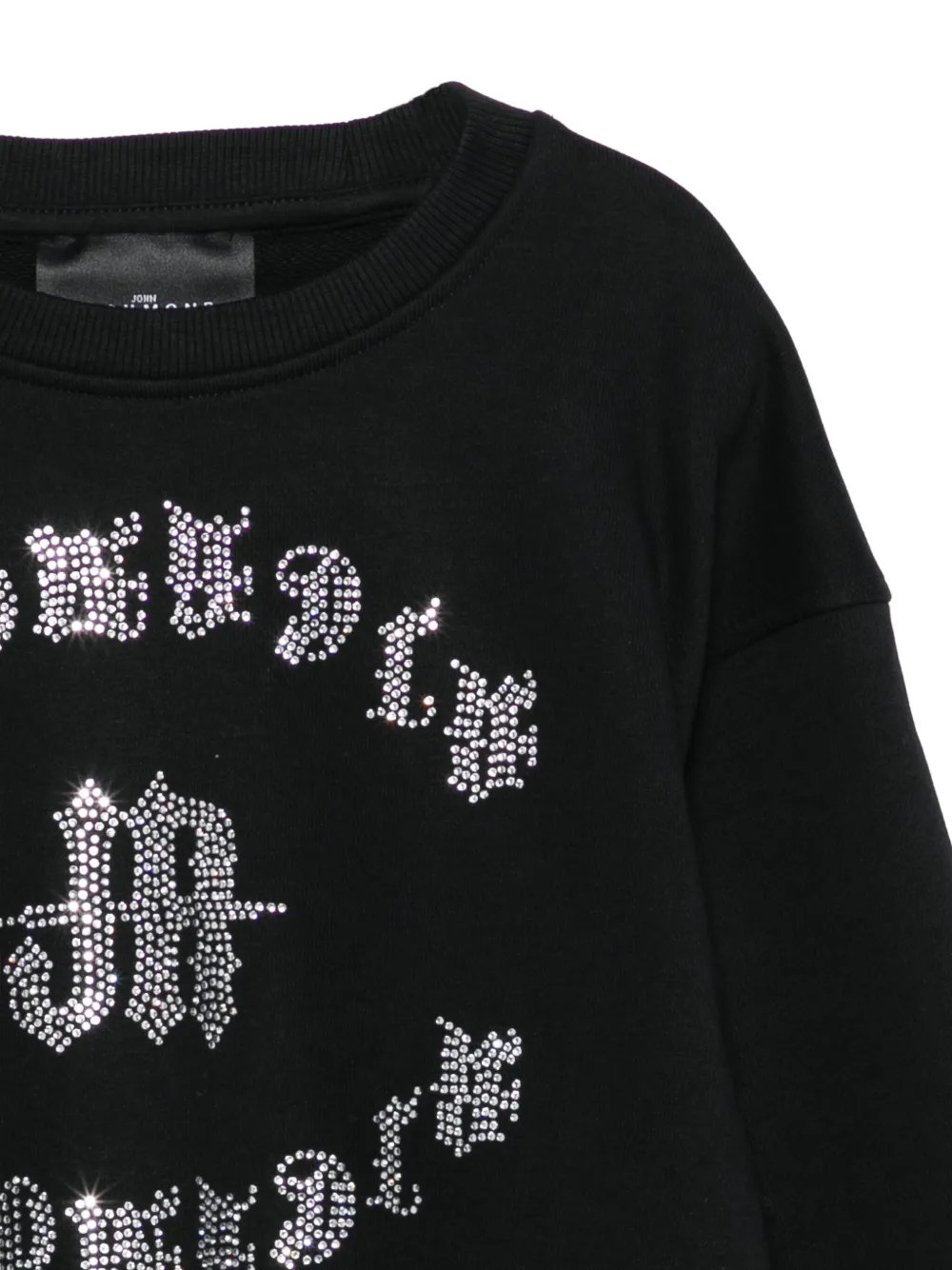 John Richmond Junior rhinestone-embellished sweatshirt Zwart