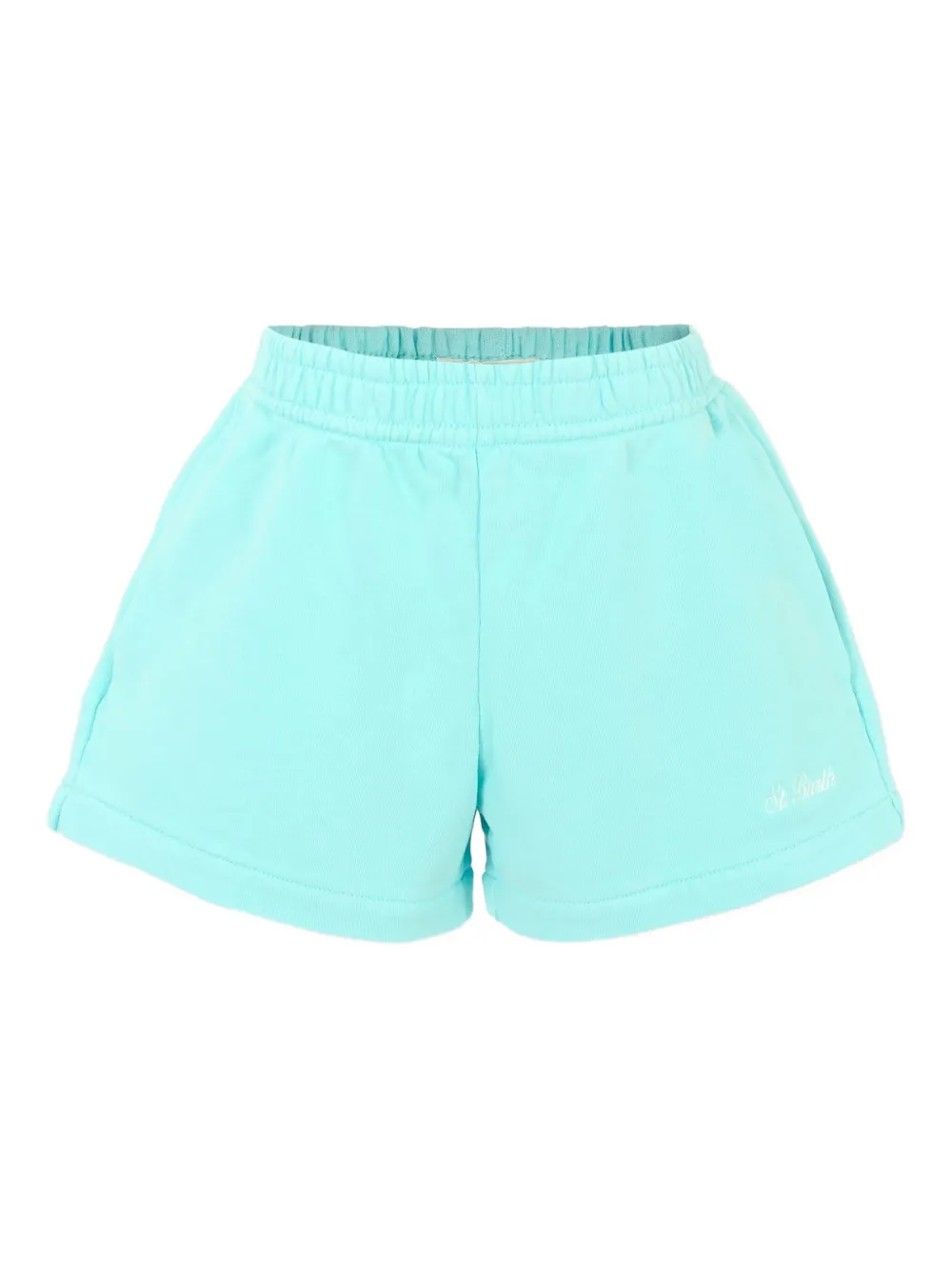 Mc2 Saint Barth Kids' Elastic-waist Cotton Shorts In Blue