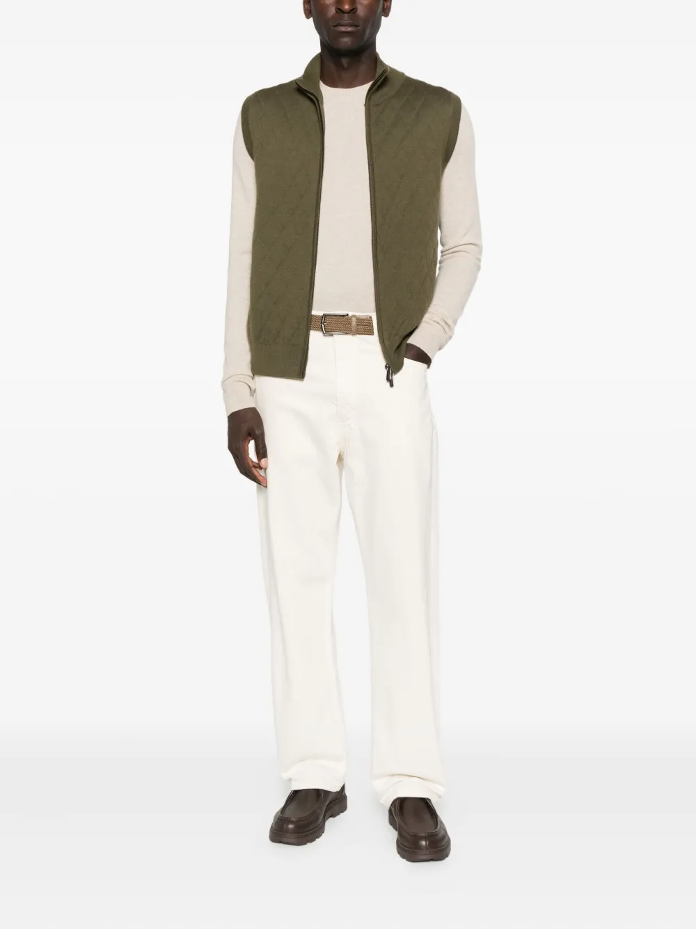 Eric Bompard Hammer round-neck sweater - Beige