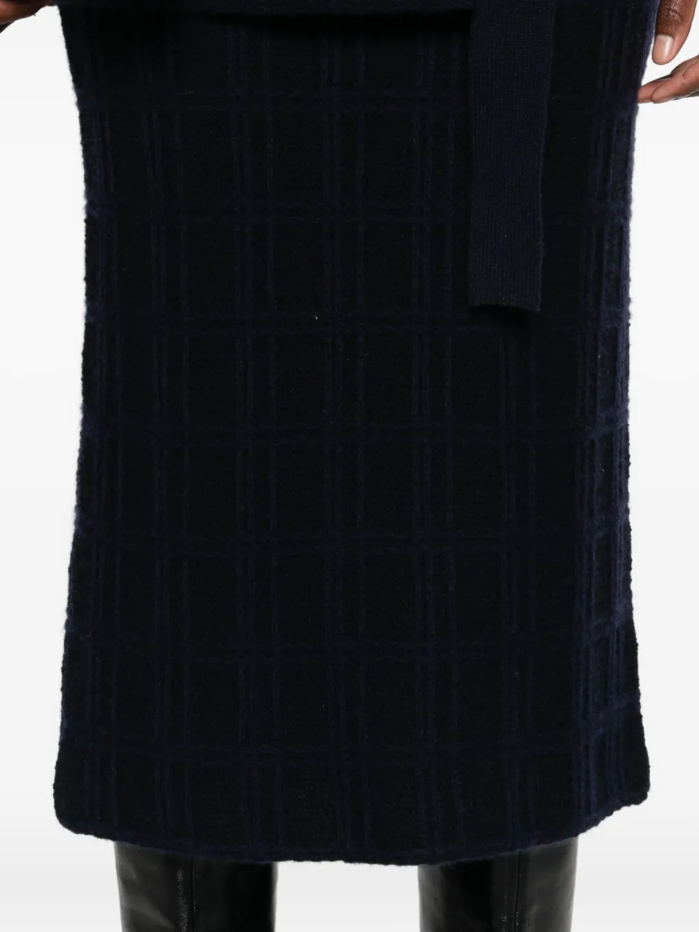 Eric Bompard Tweed Elasticated Midi Skirt In Black