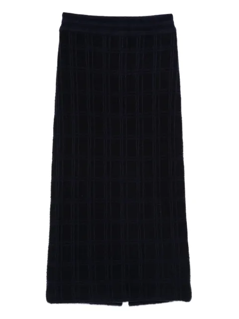 Eric Bompard tweed elasticated midi skirt