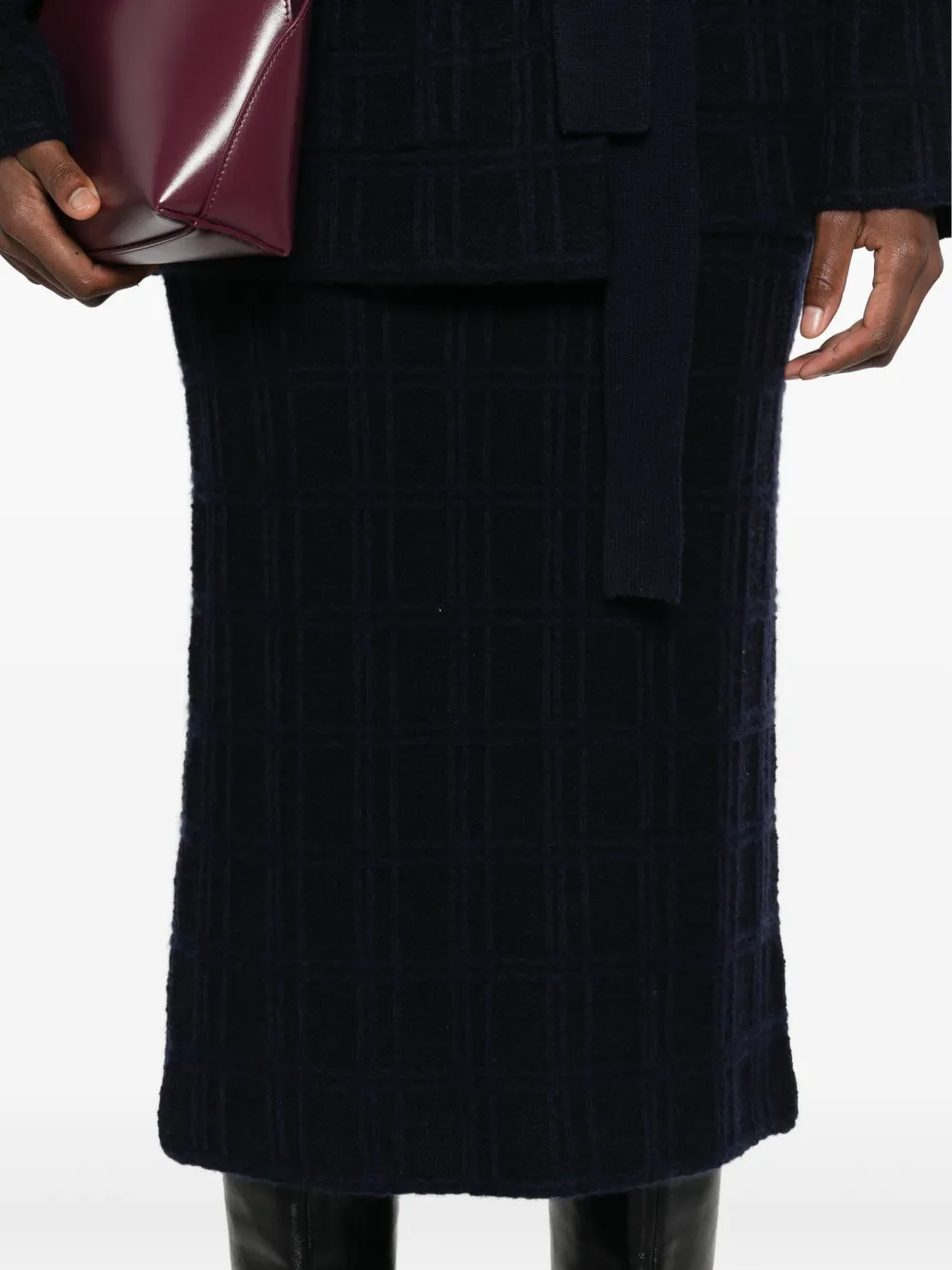 Tweed Elasticated Midi Skirt