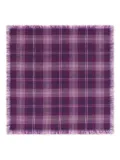 Eric Bompard checked fringed scarf - Purple