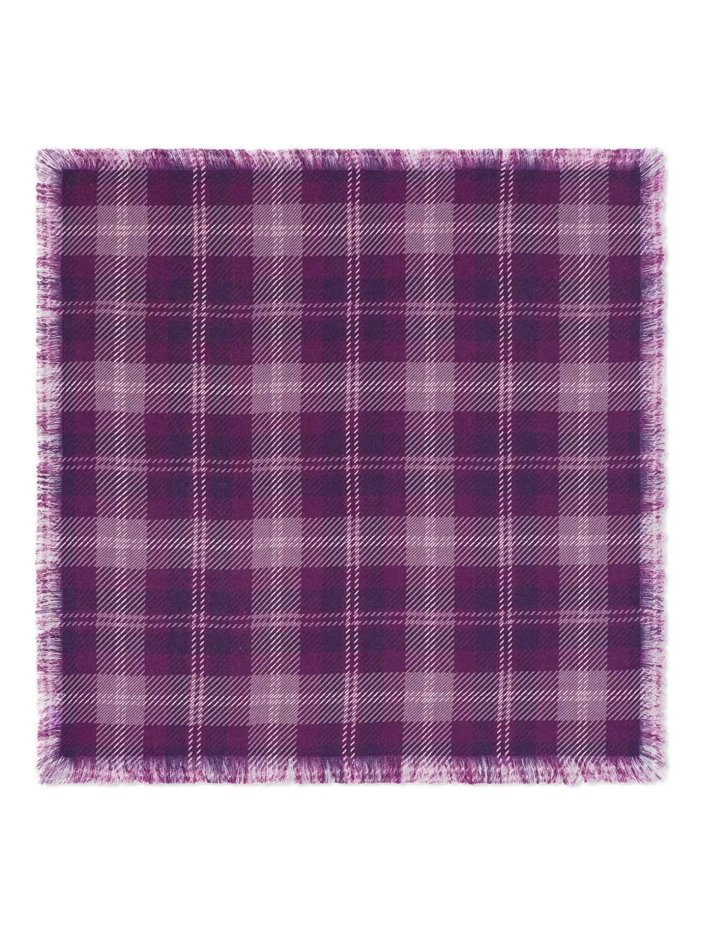 Eric Bompard checked fringed scarf | Women | Image 2