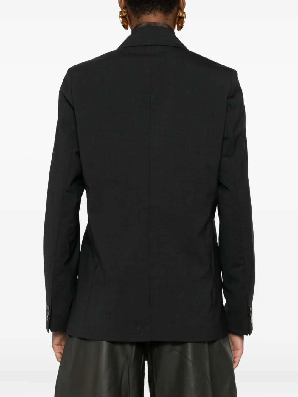 double-breasted patch-pocket blazer
