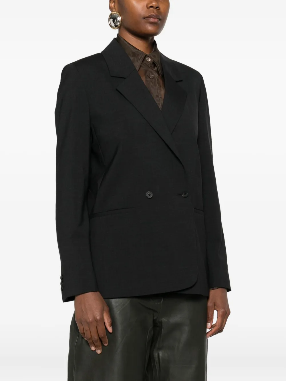  Bompard Double-breasted Patch-pocket Blazer - Grey 