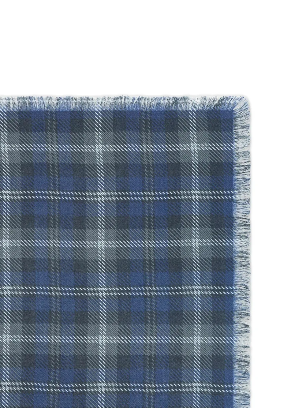 Eric Bompard checked fringed scarf | Women | Image 2