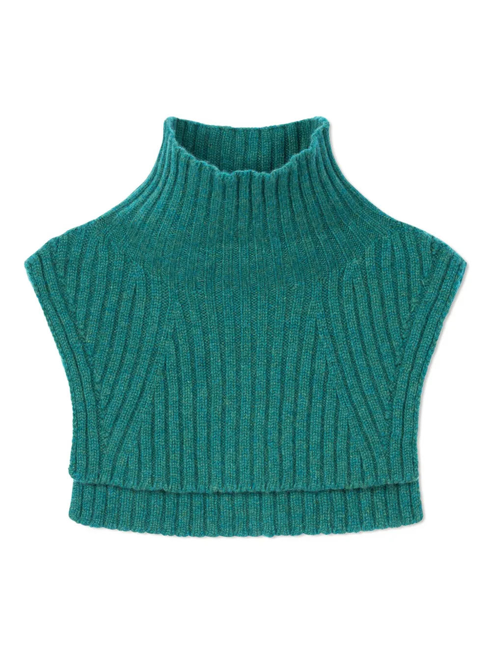 Eric Bompard ribbed high-neck bib | Green | Image 1