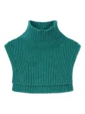 Eric Bompard ribbed high-neck bib - Green