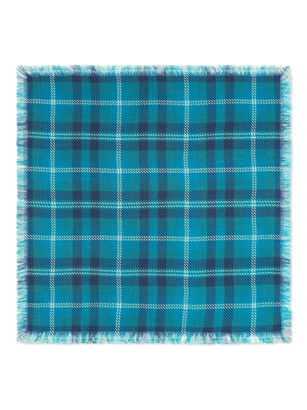 Eric Bompard checked fringed scarf | Women | Image 2