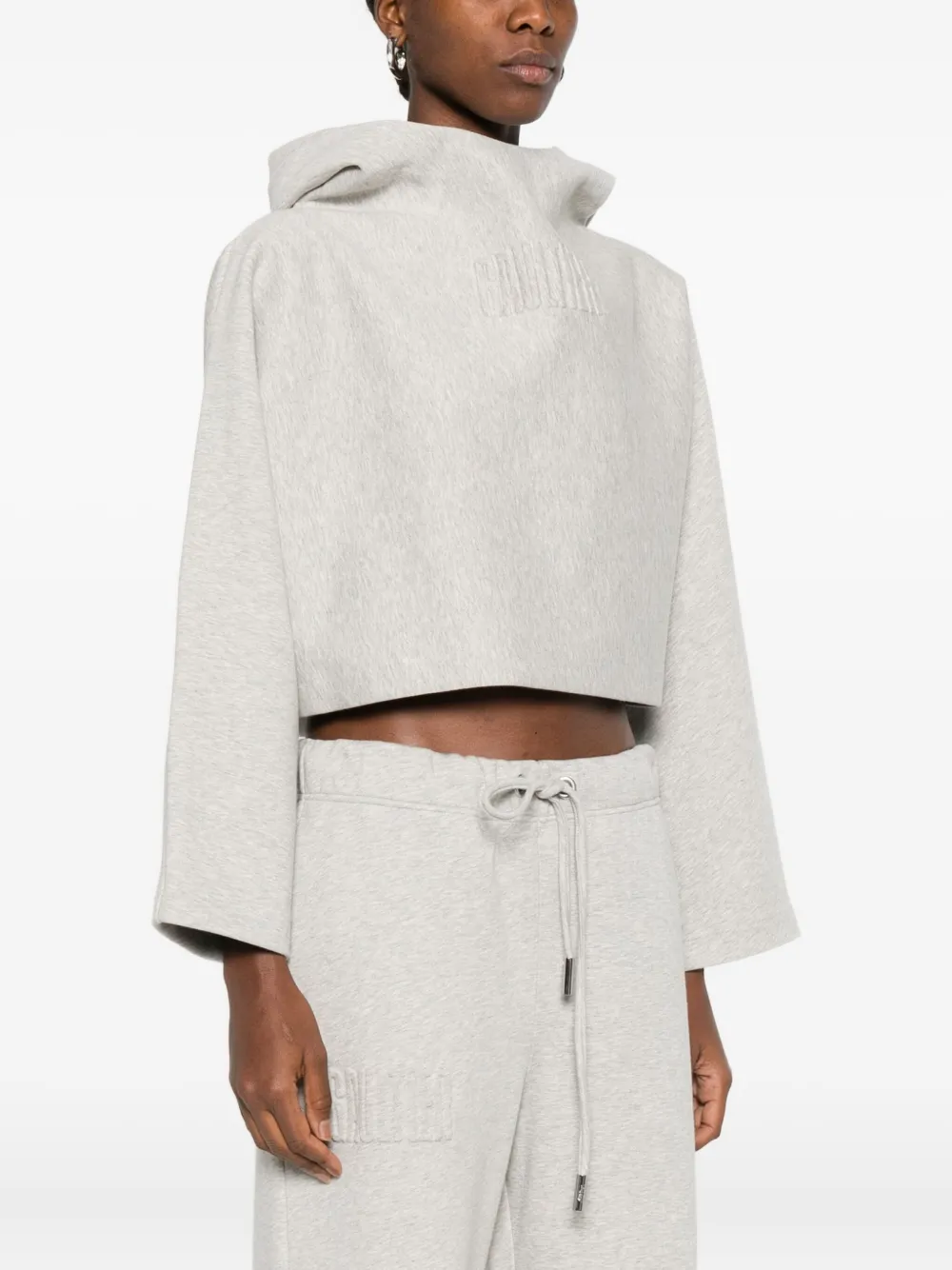 Jean Paul Gaultier Cropped hoodie Grijs