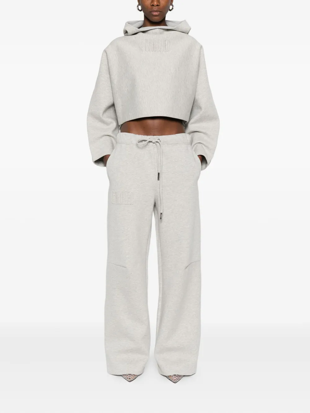 Jean Paul Gaultier Cropped hoodie - Grijs