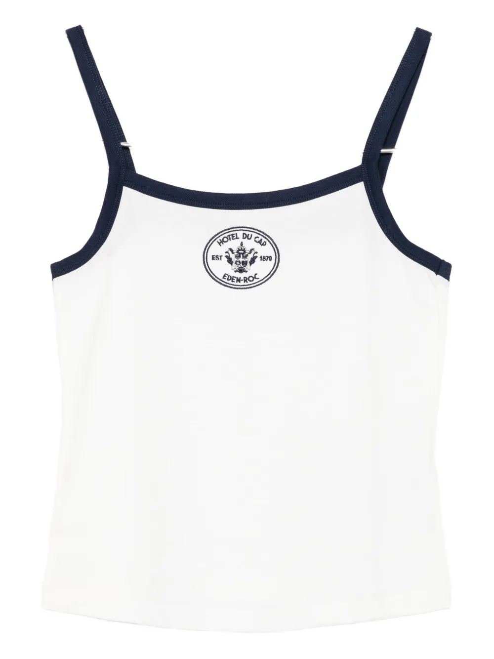 Sporty & Rich Katoenen top met afwerking Wit