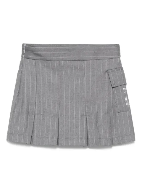 John Richmond Junior pleated pinstripe skirt