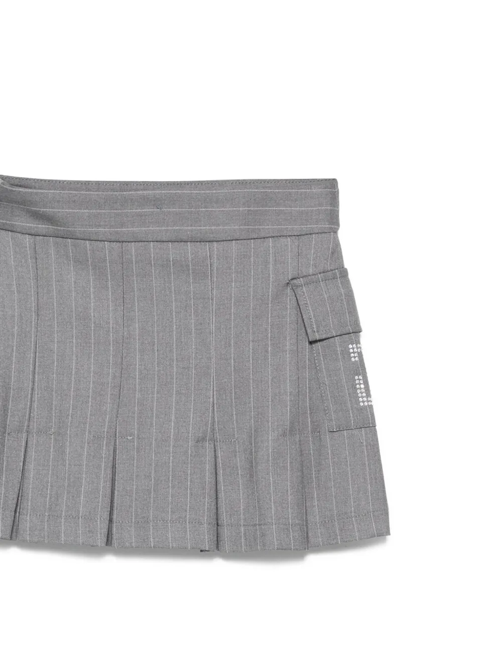 John Richmond Junior pleated pinstripe skirt Blauw