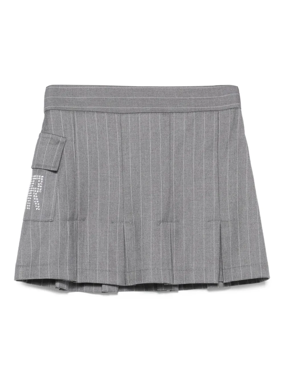 John Richmond Junior pleated pinstripe skirt Blauw