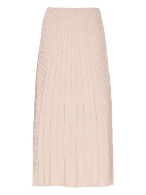 D.Exterior falda midi tejida de canalé