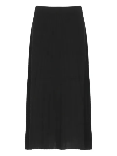 D.Exterior falda midi tejida de canalé