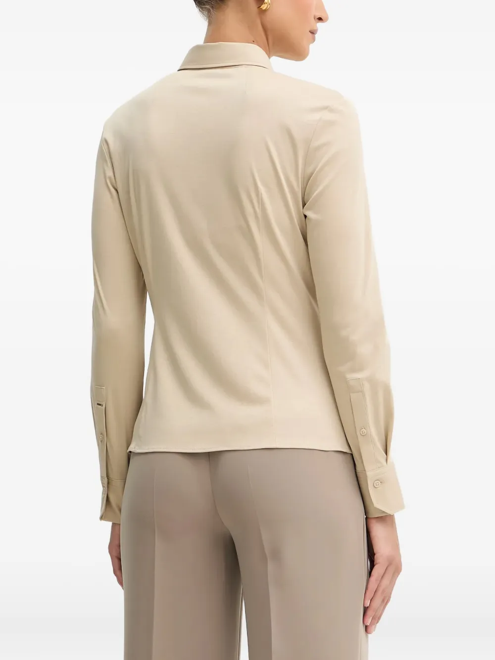 BOSS blouse met knopen Beige