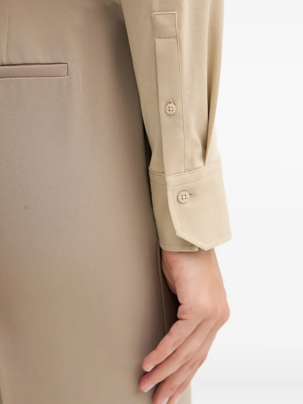 BOSS blouse met knopen Beige