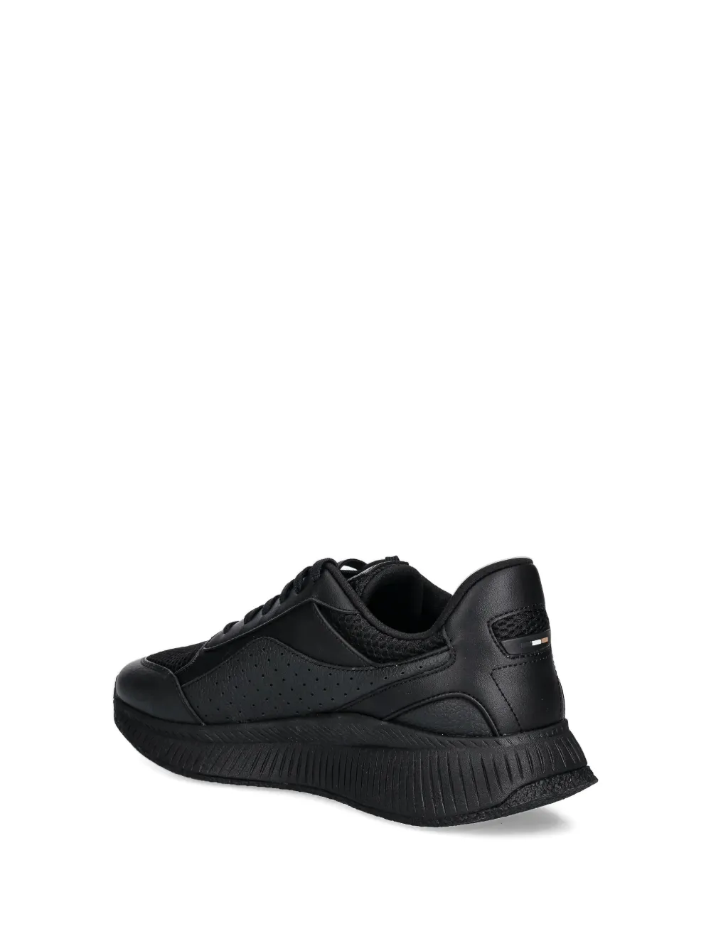 Hugo Boss Perforated Mesh-detail Sneakers In Black
