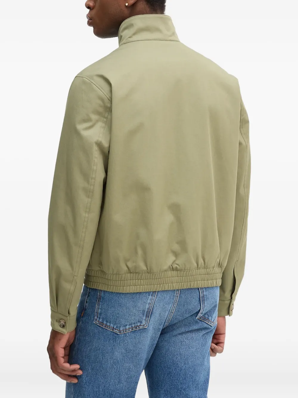 BOSS Bomberjack met rits Groen