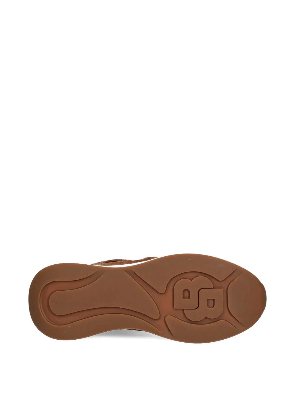 BOSS suede-leather monogram sneakers Brown