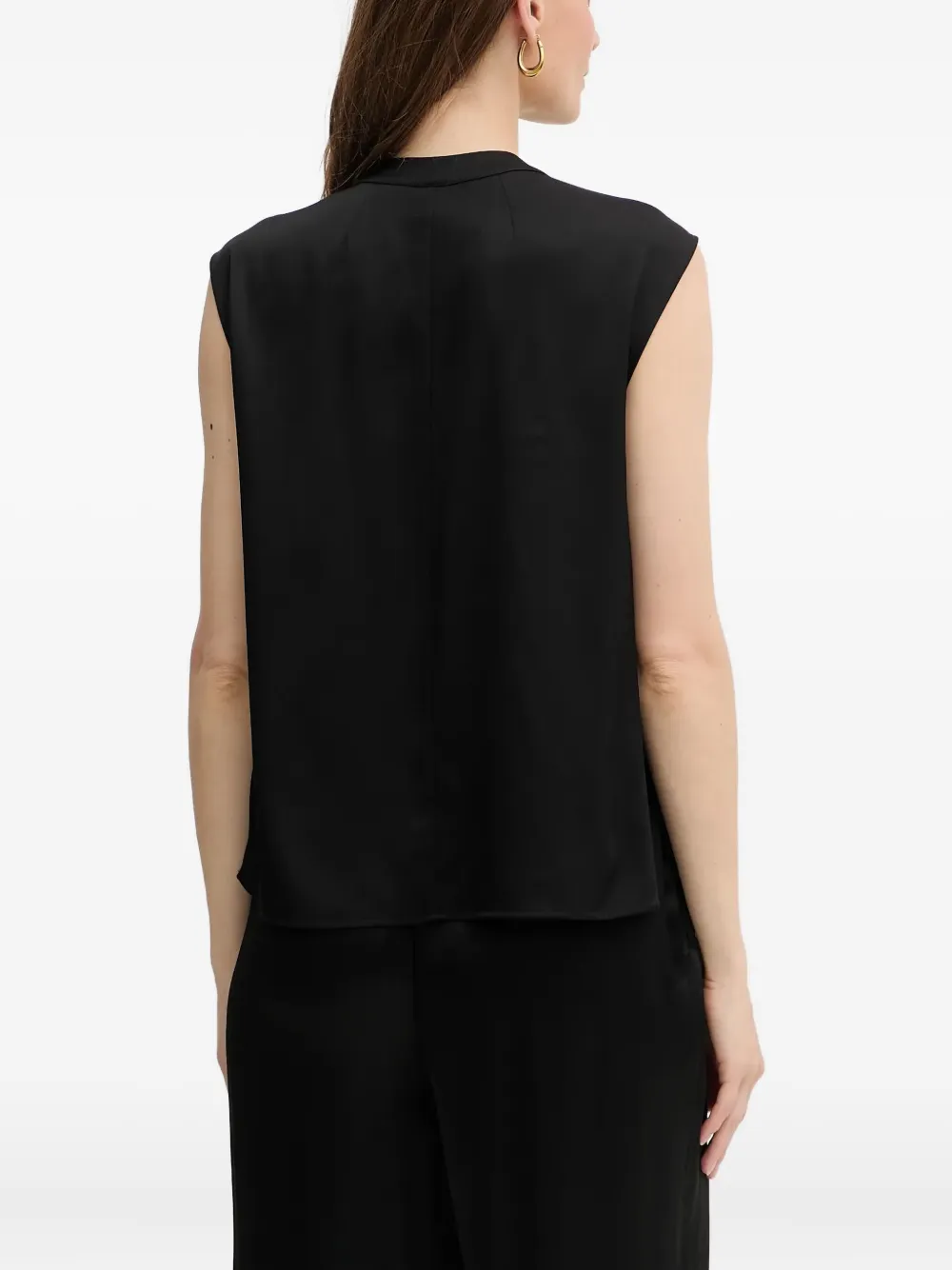 BOSS Blouse met V-hals Zwart