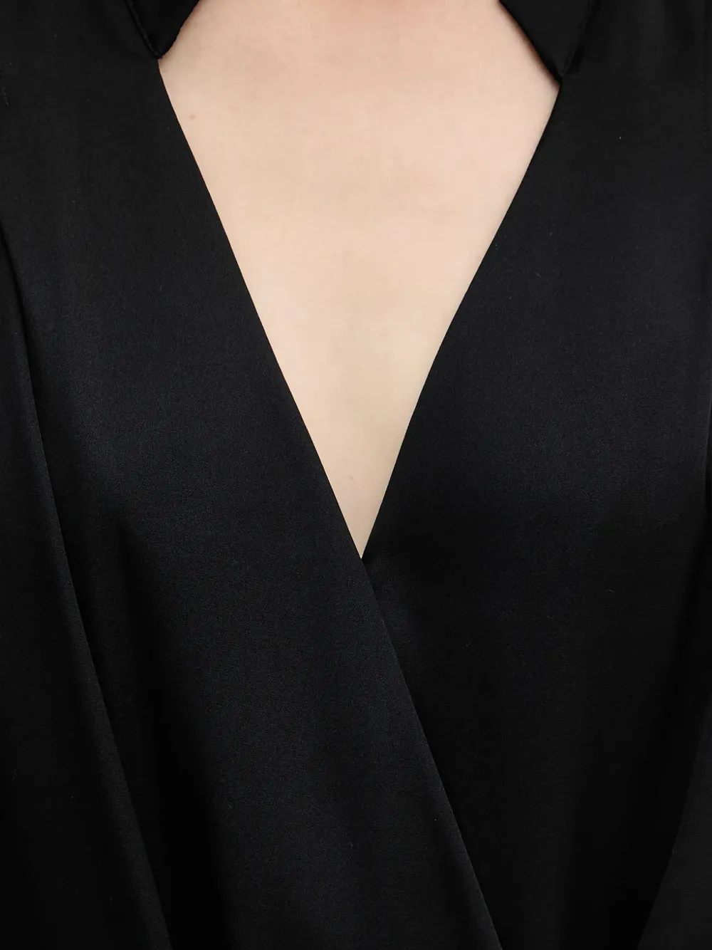 BOSS Blouse met V-hals Zwart