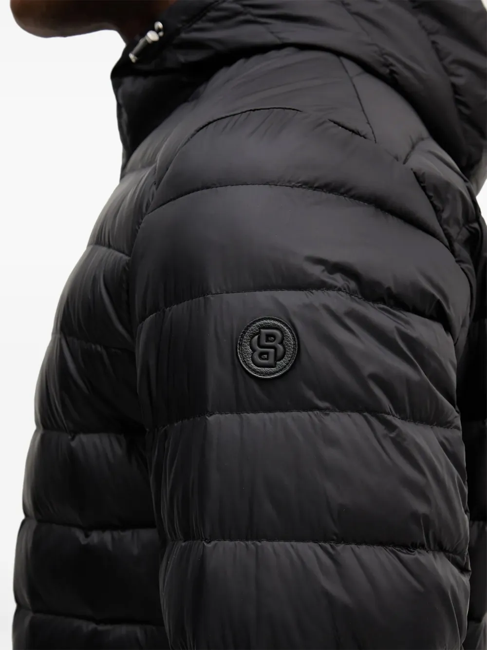 BOSS Gevoerd jack met capuchon Zwart