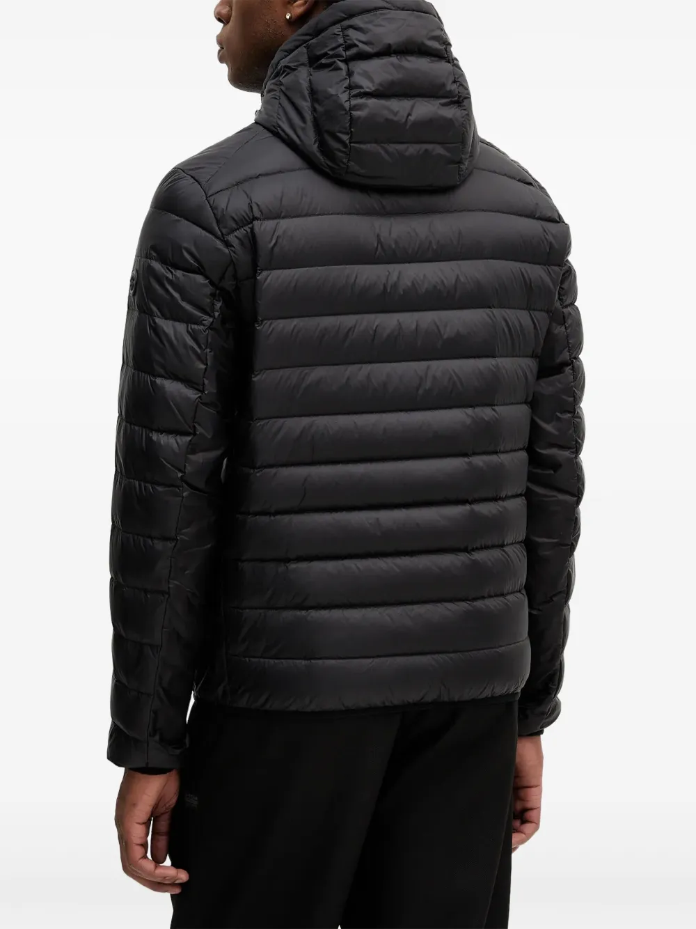 BOSS Gevoerd jack met capuchon Zwart