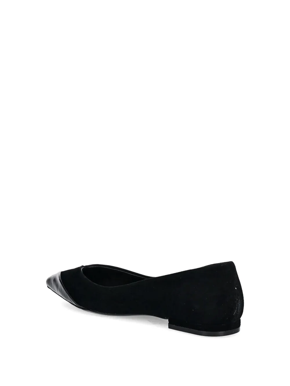 Hugo Boss Cap-toe Suede Ballet Flats In Black