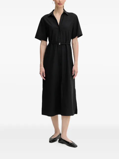 BOSS belted midi shirt dress