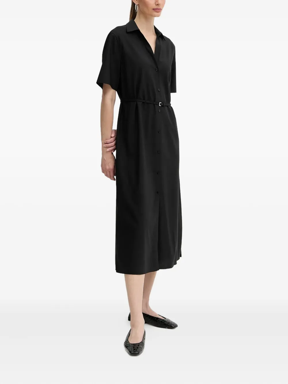 BOSS Blousejurk met ceintuur - Zwart