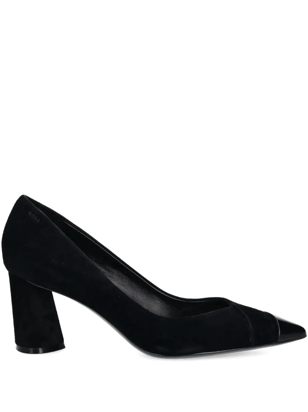 BOSS suede leather-toe pumps Black