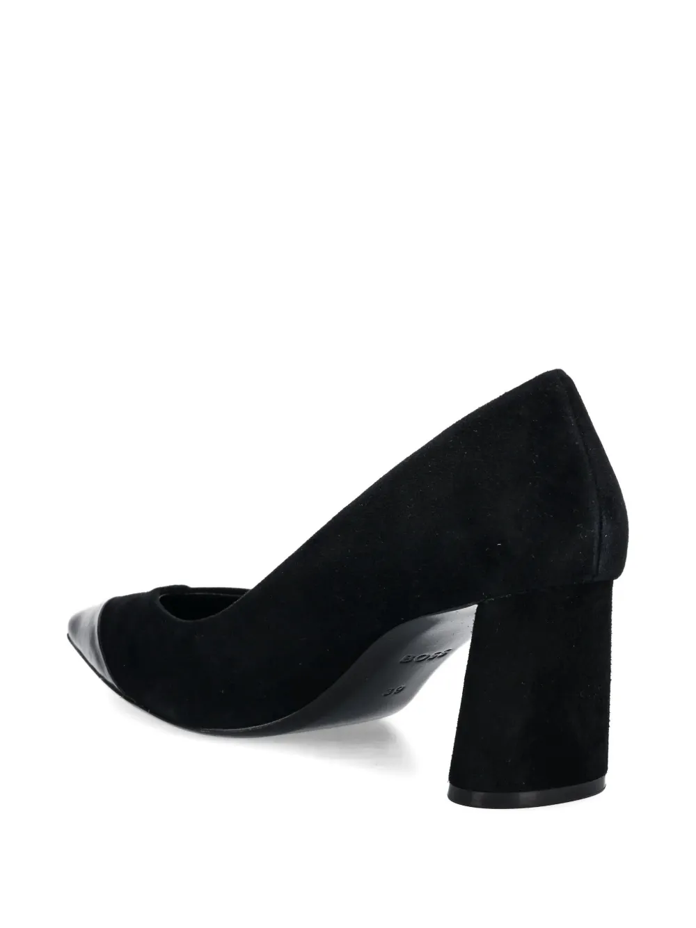 BOSS suede leather-toe pumps Black