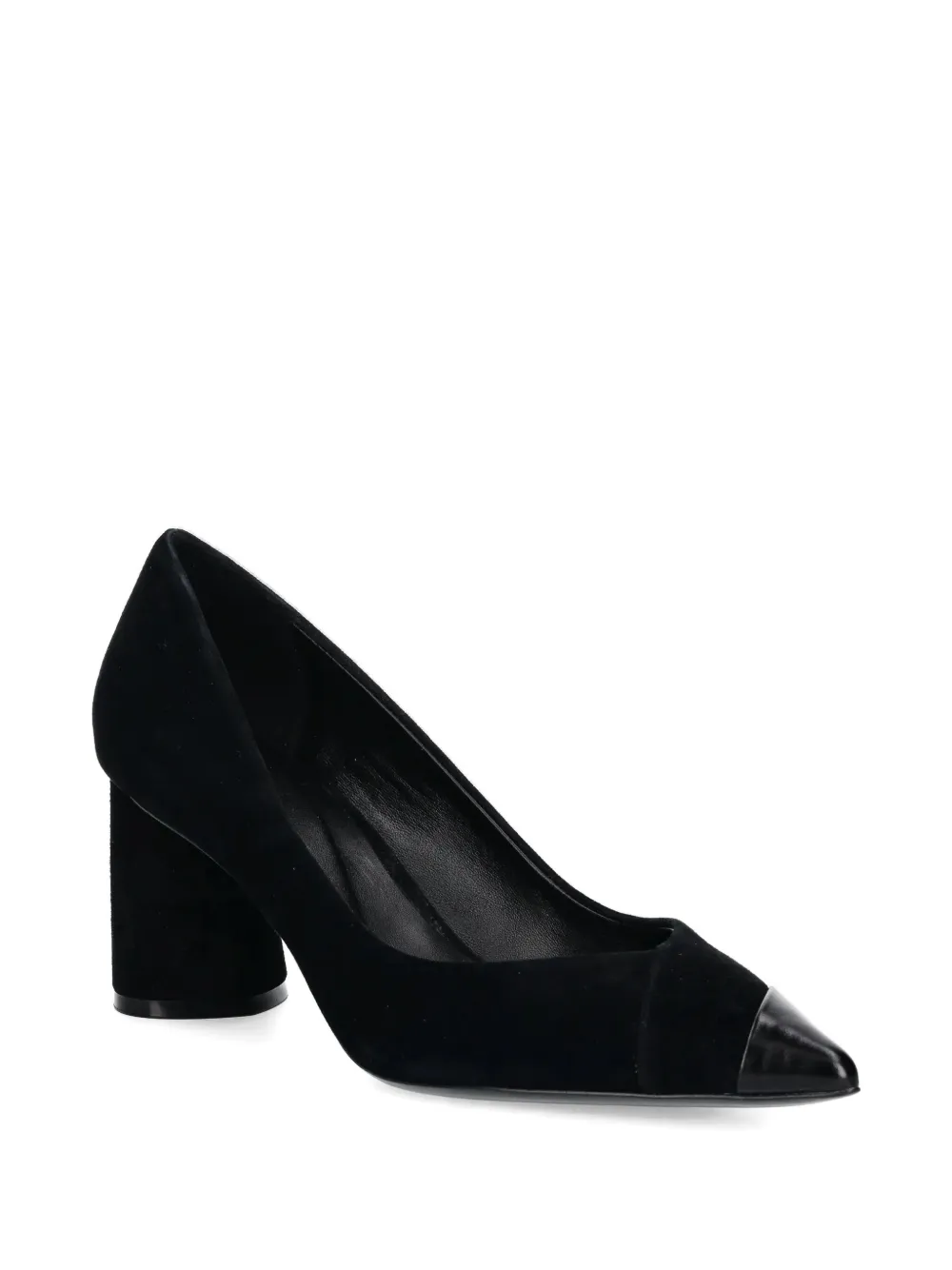 BOSS suede leather-toe pumps Black