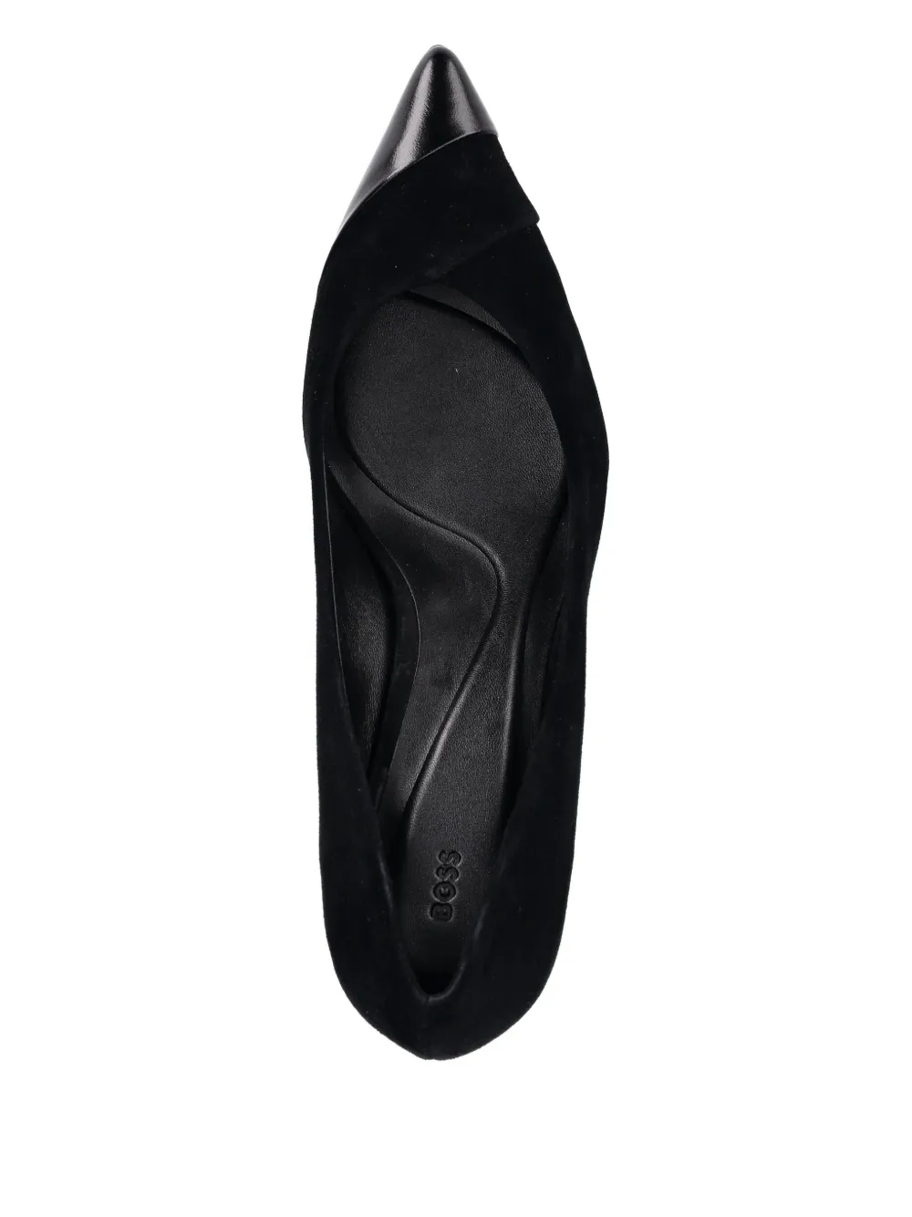 BOSS suede leather-toe pumps Black