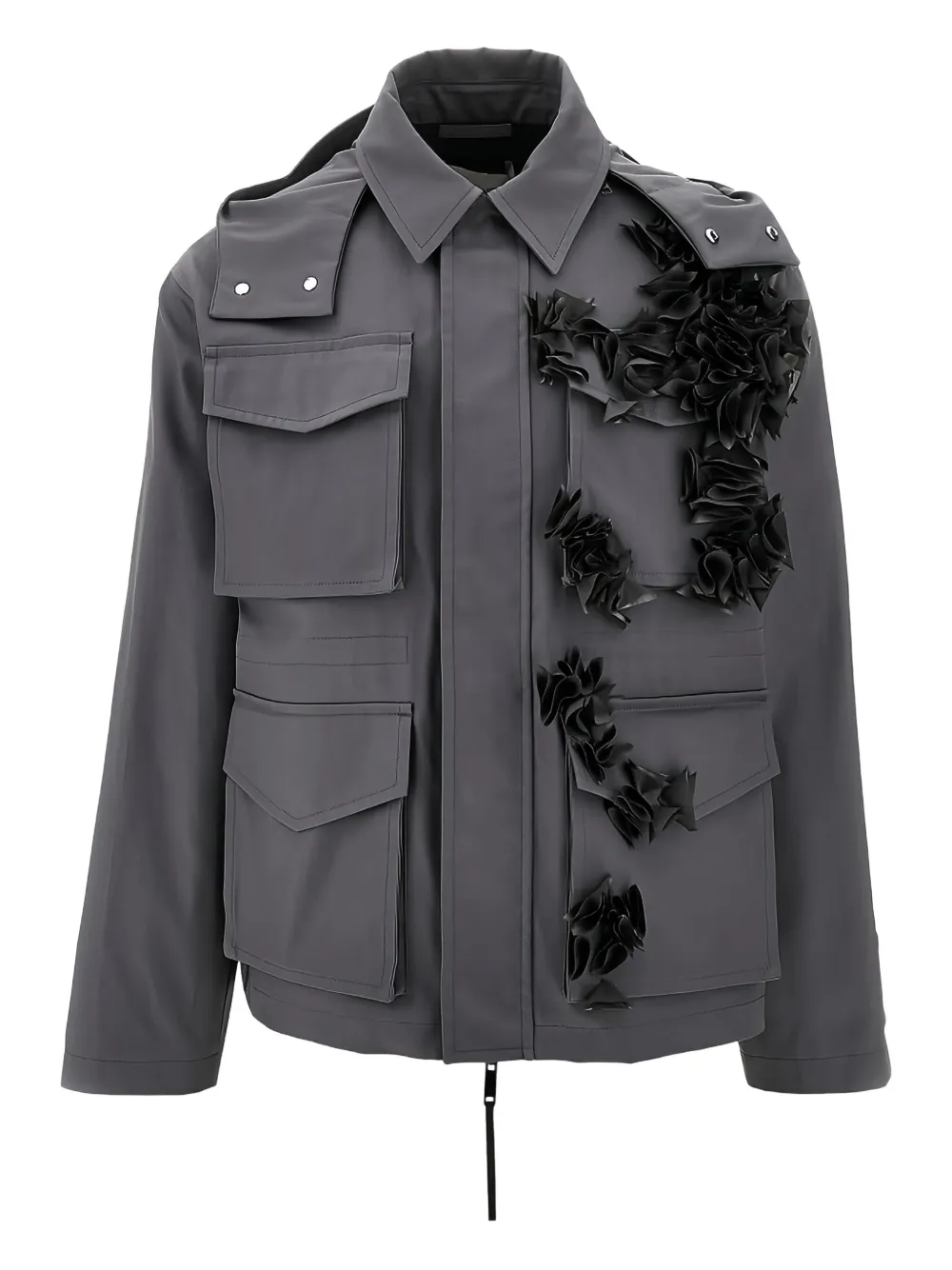 Coccinelle Franz floral-embellished jacket | Grey | Image 1