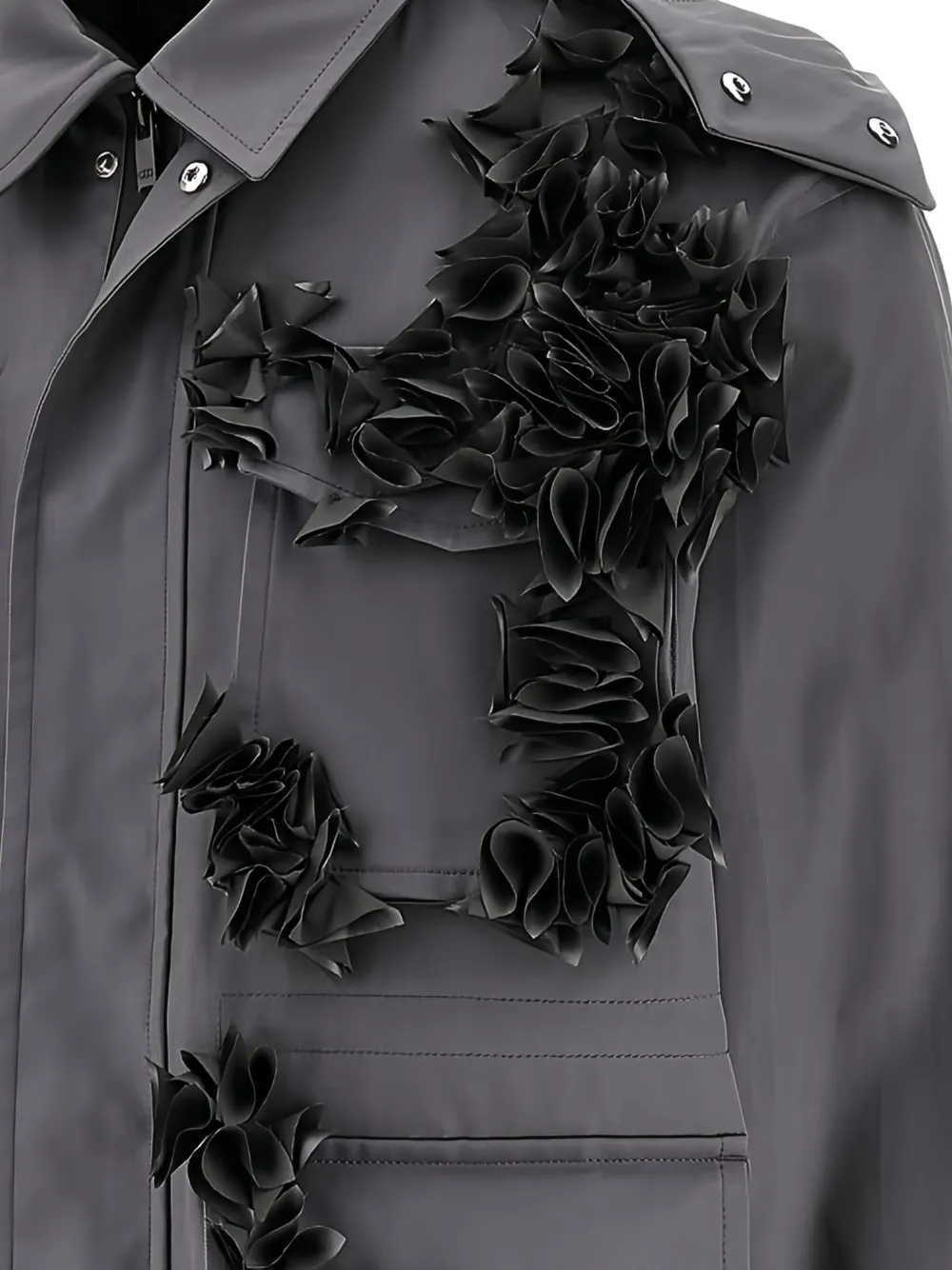 Coccinelle Franz floral-embellished jacket | Military Jackets | Image 2