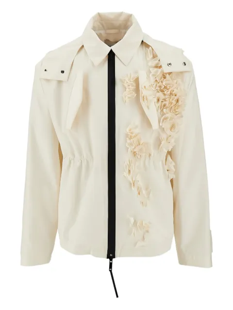 Coccinelle Vitto floral-appliqué parka coat