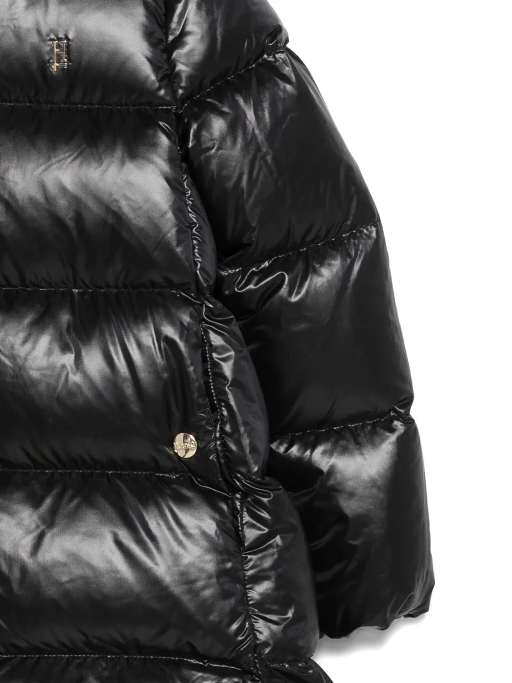 Herno Kids hooded puffer coat Zwart
