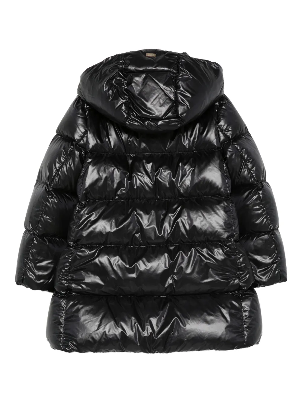 Herno Kids hooded puffer coat Zwart