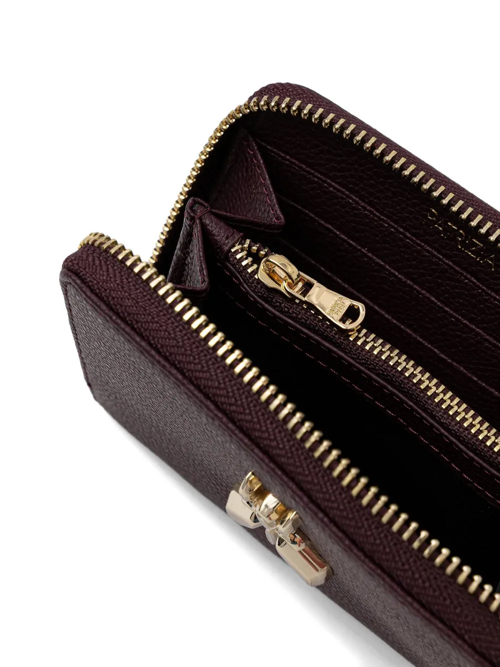 Patrizia Pepe Portemonnee met rits en Fly-plakkaat Paars